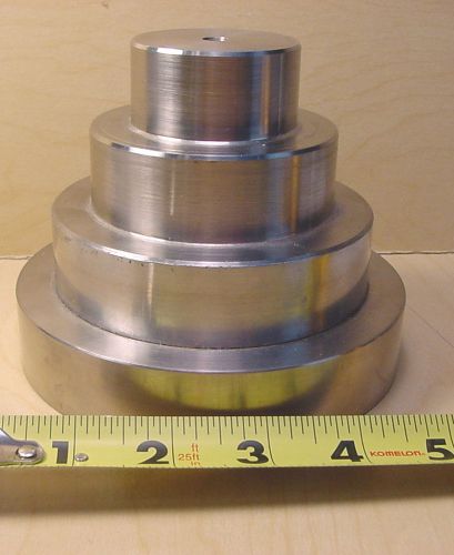 Quality 90 deg 4-step test block (inch) calibration of curved surfaces 5&#034; base for sale