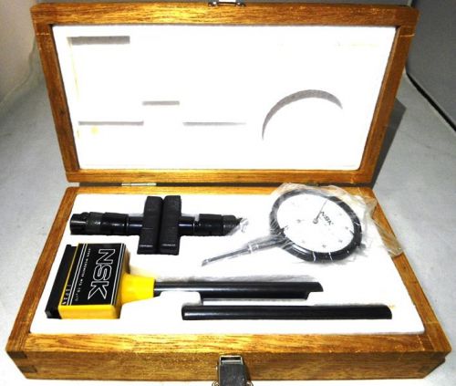 NSK Micrometer Set 1.0&#034;-0.001&#034; Dial Indicator Magnetic Base