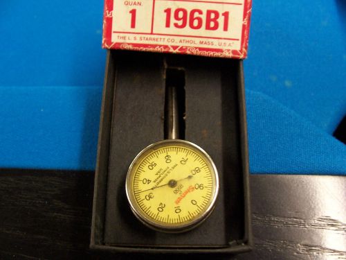 Starrett Dial Test Indicator No 196B1 Back plung with Button