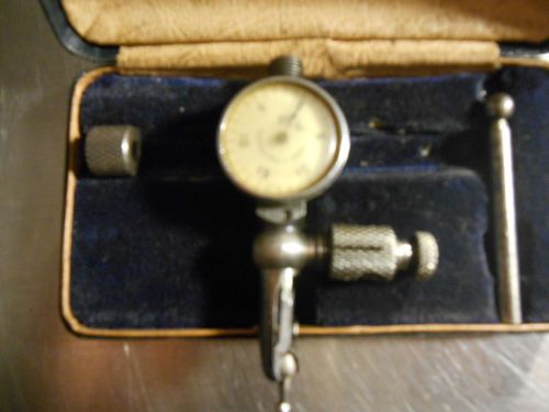 GEM .001 GRADUATIONS DIAL INDICATER WITH HOLDER AND CASE VINTAGE