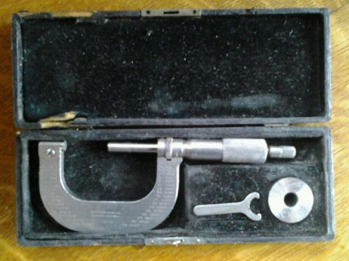 Vintage brown &amp; sharpe no. 48 1&#034;-2&#034; micrometer with case machinist tool for sale