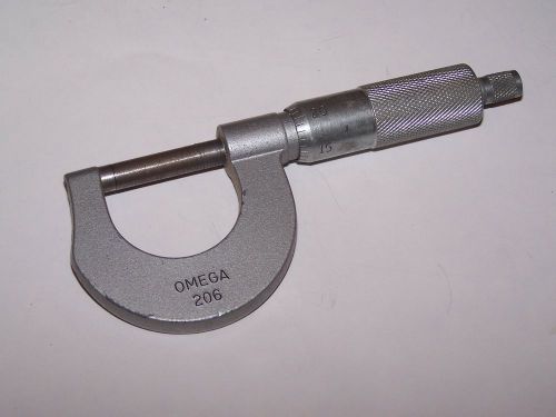 MICROMETER OMEGA 206 MICROMETER 0-1 INCH X .001 MADE IN U.S.A.