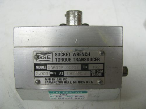 GSE Socket Wrench Torque Transducer 100 in Lbs - GSE12