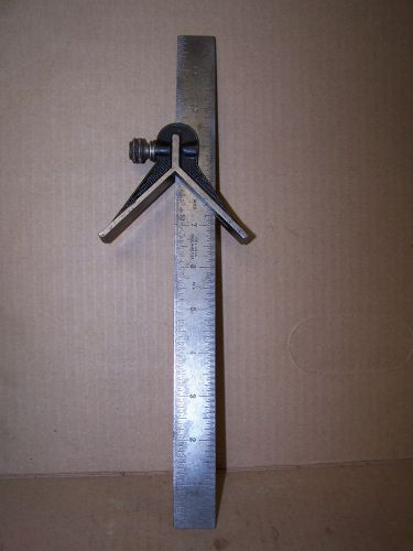 Vintage L.S. Starrett  No. 23 12 Inch Metal Ruler With Center Head
