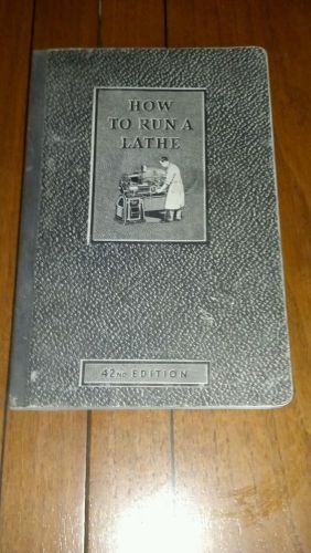 VINTAGE TOOL BOOK 1942, &#034;HOW TO RUN A LATHE&#034; FROM SOUTH BEND LATHE CO. N MINT