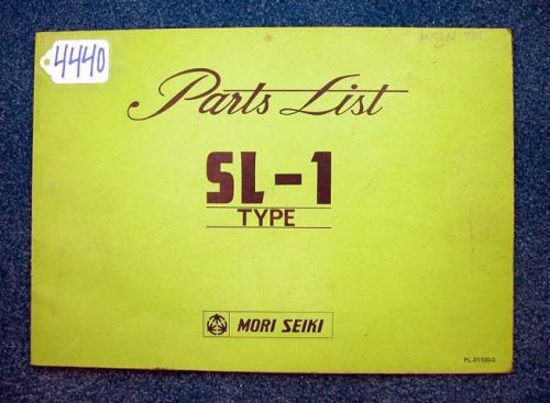 Mori Seiki Parts List for SL-1 Type (Inv.17893)