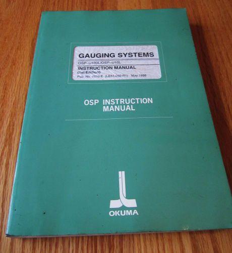 OKUMA OSP Instruction Manual Gauging Systems OSP-U100L/OSP U10L
