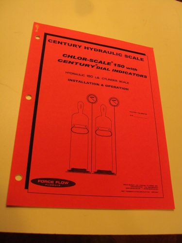 Century hydrulic scale / hydrulic 150lb cylinder scale  force  flow manual for sale