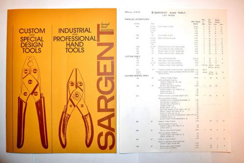 SARGENT Pliers CUSTOM &amp; SPECIAL DESIGN INDUSTRIAL &amp; PROFESSIONAL HAND TOOL RR383