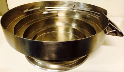 17-18&#034; vibratory bowl x 6&#034; deep 316ss from pharma 3 available similar config. for sale