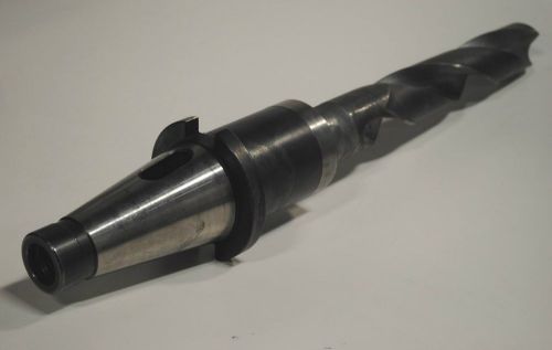 Cat 50 end mill adapter w/ 1 3/4&#034;  high speed morse taper drill bit #52 for sale