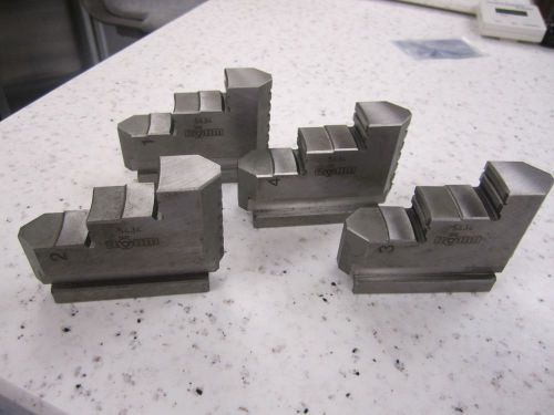 New rohm type 350 reversible hard stepped 4 jaw set for es-315-4 chucks eg-250/4 for sale