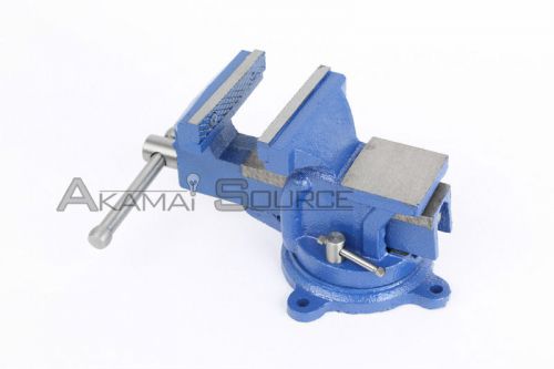 4&#034; Bench Steel Vise with Anvil Swivel Locking Base Clamp Work Top Table Tool