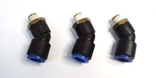 Lot of 3!! smc kqk10-01s elbow one-touch to thread fitting 45 degree male 10mm - for sale