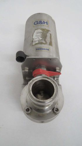 G&amp;H SANITARY 1-1/2 IN PNEUMATIC STAINLESS TRI-CLAMP BUTTERFLY VALVE B473335