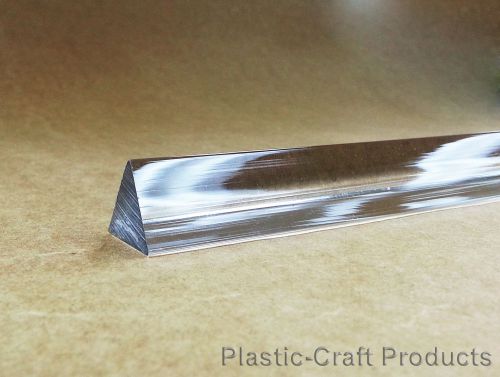 Acrylic equilateral triangle rod 1&#034; x 6ft long - clear extruded for sale