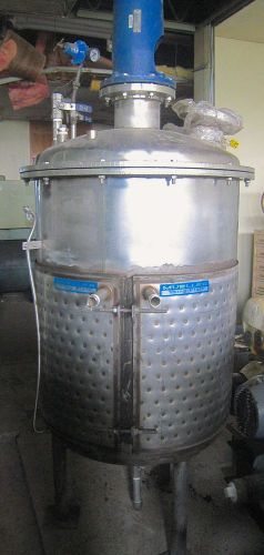 Jacketed (Mueller Temp-Plate) SS Reaction Vessel &amp; 1/3 HP Eastern Mixer FRG-1C