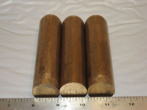 Beryllium copper round bar  remnants lot of 3 approx.4 lbs. 1.1270 dia. 3pcs. for sale