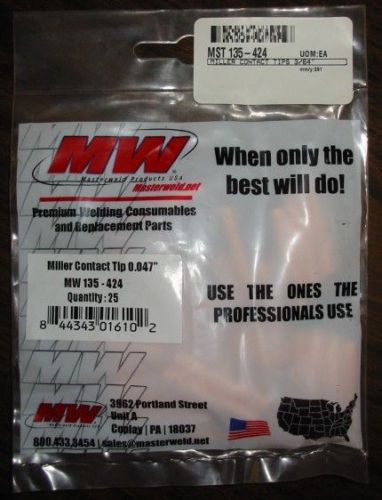 MILLER CONTACT TIPS 135-424  3/64&#034;- QTY/25