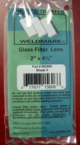 SHADE 5 -   2&#034; x 4-1/4&#034; Glass Welding Helmet Filter Lens
