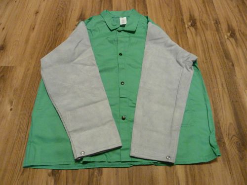 Stanco Safety LARGE Green HYBRID FR Flame Resistant Welding Jacket NEW tillman