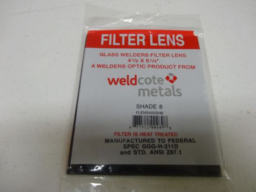 Weldcote Metals Shade 8 Filter Lens 4-1/2&#034; X 5-1/4&#034;