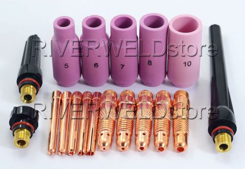 18pcs sr wp-17 18 26 tig welding torch consumables accessories kit ems ship usa for sale