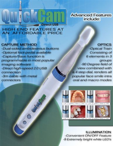 Quickcam usb dental  intraoral camera ***** with 1 year warranty for sale