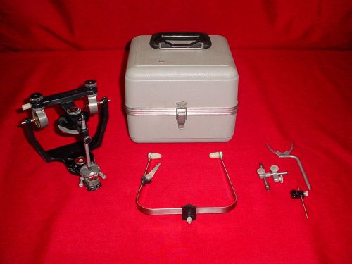 Teledyne Hanau Wide Vue II Dental Denar Articulator w/ Facebrow, Clamp &amp; Case #3