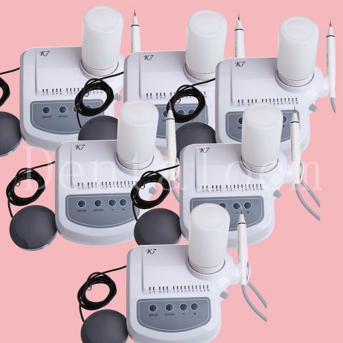 6* Ultrasonic Dental Scaler inl Tips Compatible EMS WOODPECKER Handpiece A++