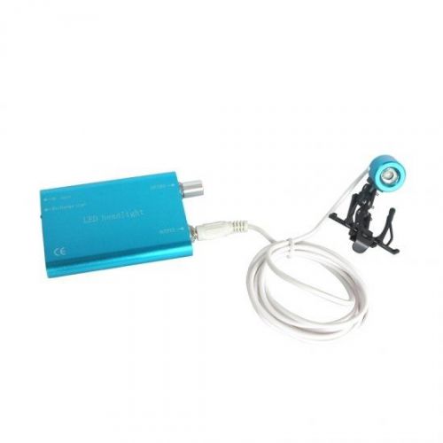 Clip portable blue head light lamp for dental surgical medical binocular loupe+a for sale