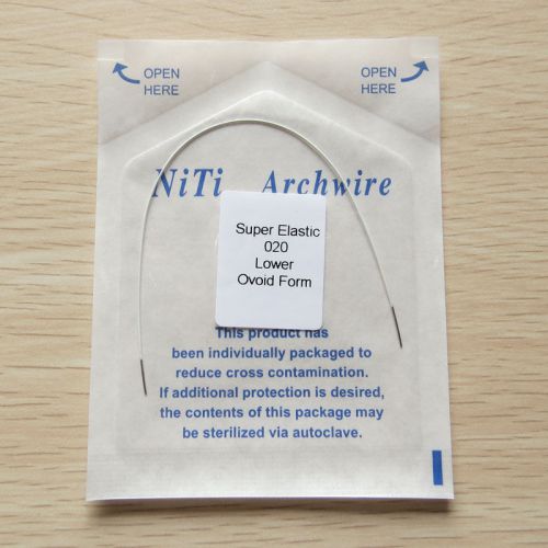 1 Pack Niti Super Elastic White Color Orthodontics Arch Wire Round 020 Lower