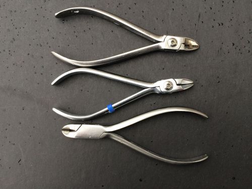 Dental orthodontic wire cutters (3), etm, rocky mountain, silverman for sale