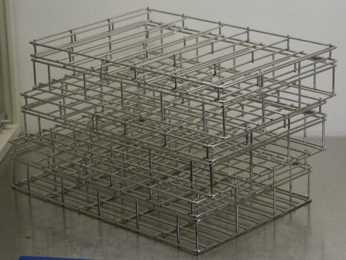 (qty 3) stainless hinged autoclave basket 19.5&#034; x 12.5&#034; x 3.75&#034;