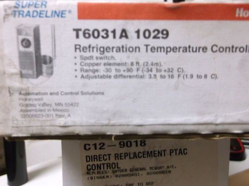 Honeywell T6031A 1029  Refrigeration Temperature Controller  &#034;NEW IN BOX&#034;