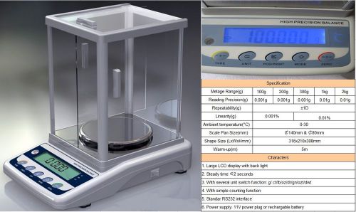 LAB Balance 300g x 0.001g (1mg) weigh/count scale