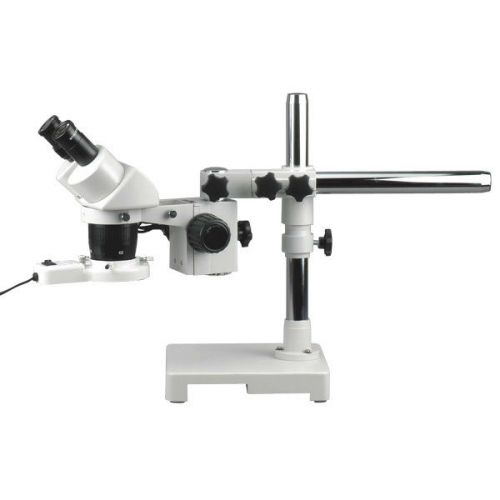 10X-15X-30X-45X Stereo Microscope on Single-Arm Boom  with Ring Light
