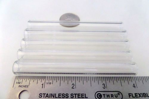GLASS TUBE 4&#034; INCH LONG, QUANTITY OF 5