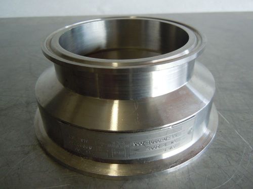 Bs&amp;b sanitary reducer 4&#034; x 3&#034; tri clamp 316l ss av-c 3&#034;r 200 fitting lab brewing for sale