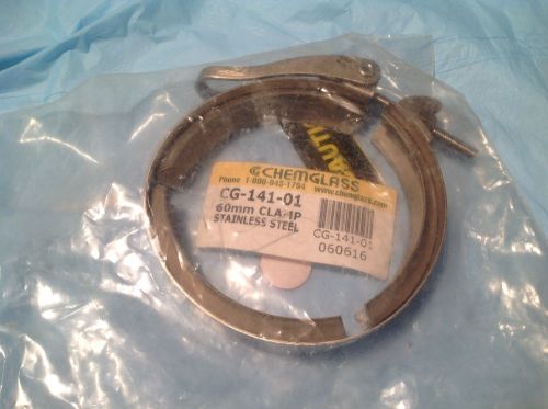 New chemglass 60mm clamp for reaction flanges and lids cg-141-01 for sale