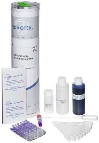 New edvotek 114 dna paternity testing simulation for 6 gels for sale