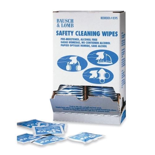 Bausch &amp; Lomb Premoistened Safety Cleaning Wipe - 100/Box