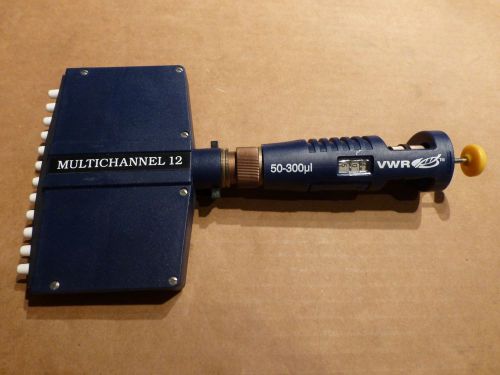 Vwr multichannel 12 channel adjustable pipette 50-300ul range for sale