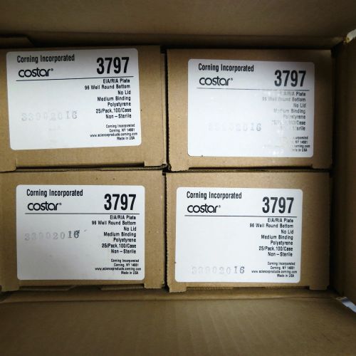 New Case Corning Costar Clear 96 Well EIA/RIA Plates # 3797 Qty 100