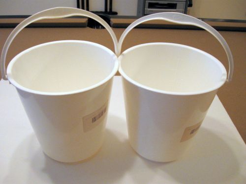 2 CapitolBrand Laboratory Plastic Graduated Bucket with Pouring Lip, 5L Capacity