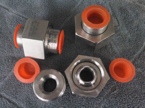 lot of (3) ASP usa Stainless Steel 1/2 Inch PIPE UNION, SW,  A182 F304L/304