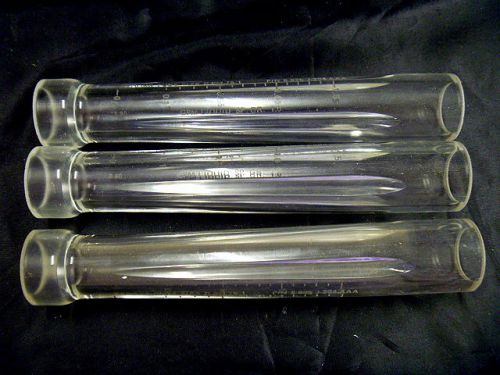 3 vtg brooks laboratory lab glass flowmeter tube #s-925-j-204-aaa size r-8m-75-1 for sale