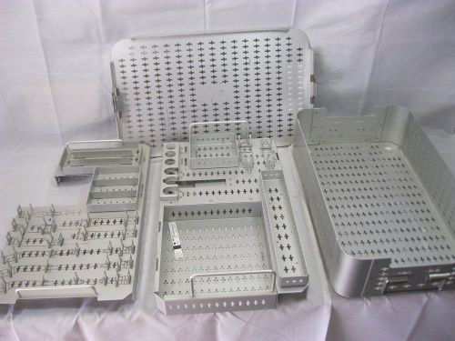 Stryker tps drill sterilization tray and 2 inserts - aluminum - ref 5100-175 for sale