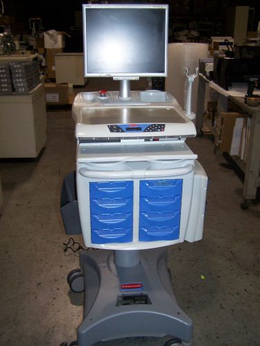 Rubbermaid Power Medical Hospital Mobile Medication Computer Cart m29 nurse dc