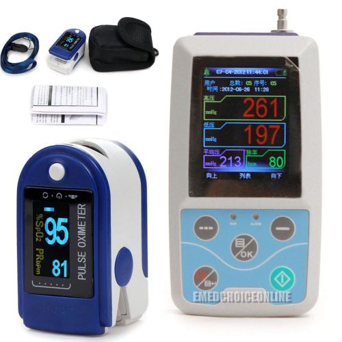 +BLUE OLED SPO2 +24h Ambulatory Blood Pressure ABPM Holter NIBP MAPA +3CUFFS